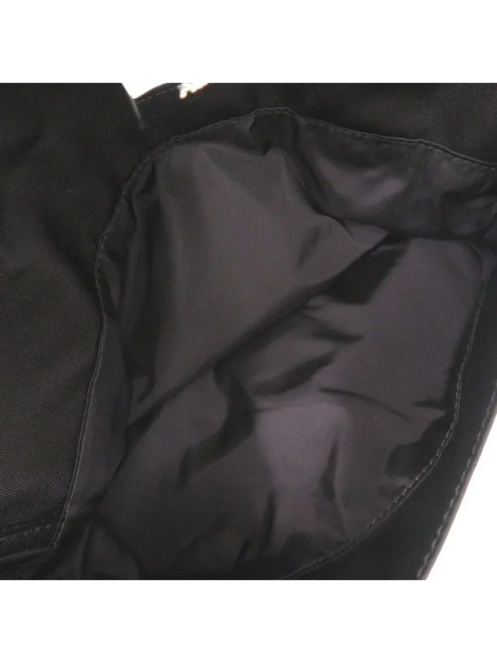 Prada Triangle Logo Nylon Black Clutch